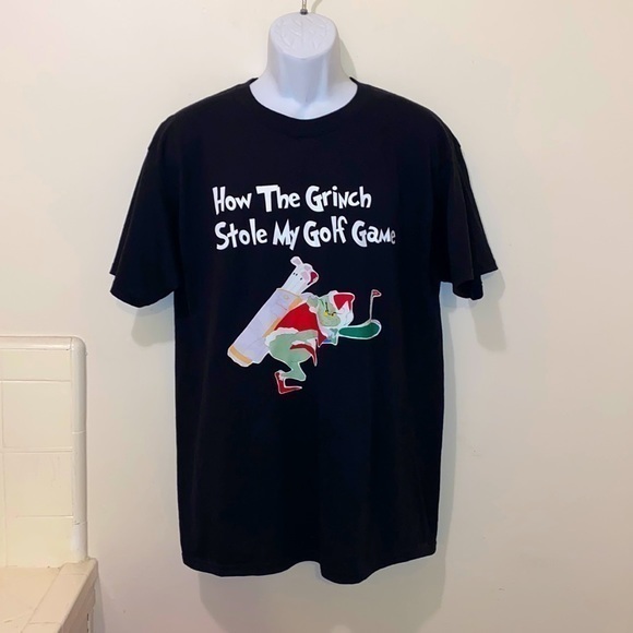 Hanes Other - Unisex “How The Grinch Stole My Golf Game” Parody Tee